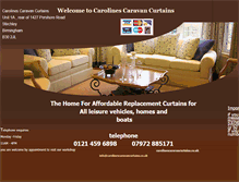 Tablet Screenshot of carolinescaravancurtains.co.uk